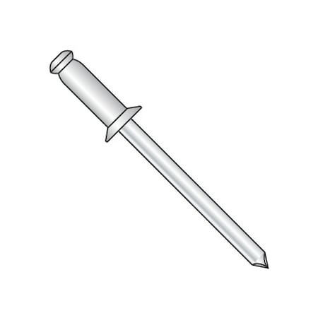 Newport Fasteners Blind Rivet, Countersunk Head, 5/32 in Dia., 0.425 in L, Aluminum Body, 8000 PK 781935